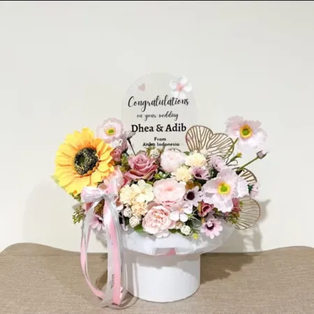 Bloom Box Akrilik Ucapan Wedding Dumai