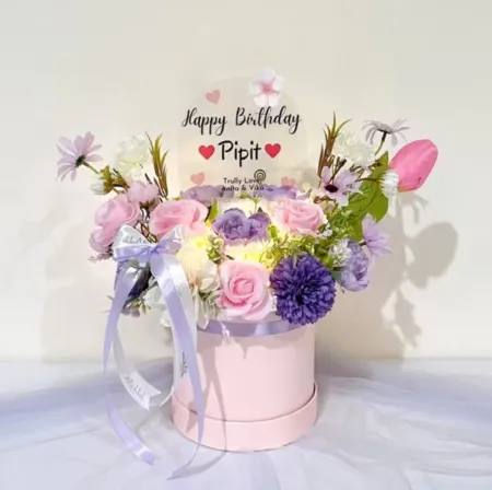 Bloom Box Akrilik Ucapan Ulang Tahun Dumai